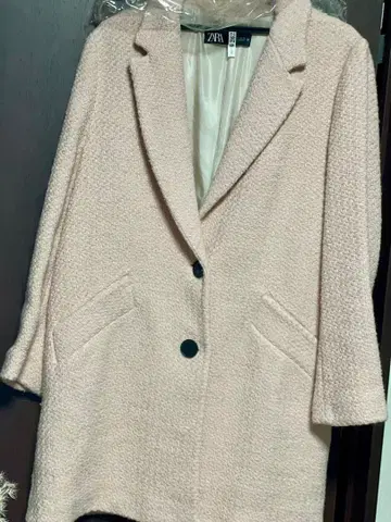 ZARA 라이트 핑크 체스터 자켓