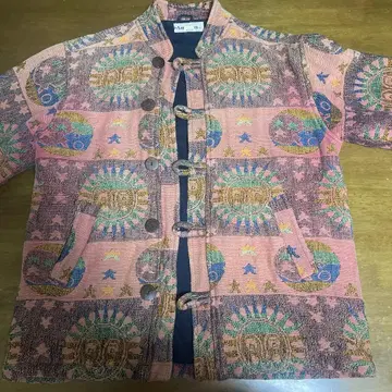 마차 컬러풀 프린트 코튼 자켓 M