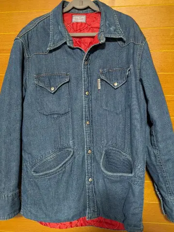 블루블루 안감 퀼팅 충전솜 데님 셔츠 자켓 M