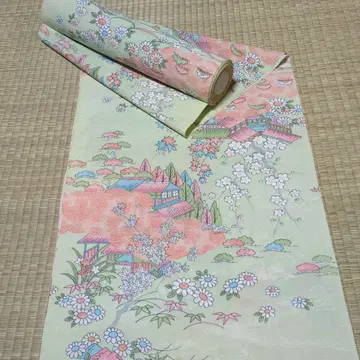 18시까지 타임세일 앤티크 코몬 기모노 옷감 야시키 사계절 꽃무늬