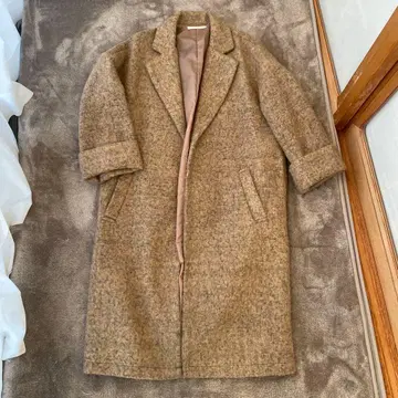 [렐비에] 경량 얇은 브라운 롱 코트