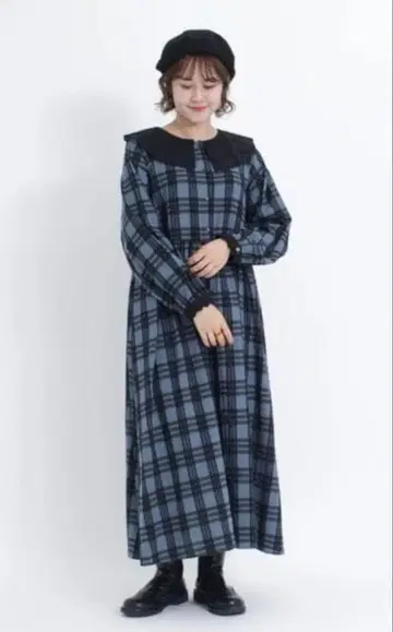 사만사 모스모스 전후착처치 원피스 블루