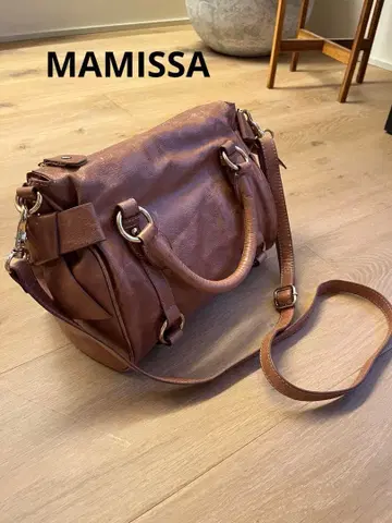 MAMISSA 브라운 가죽 숄더백