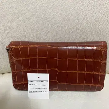 CROCODILE 브라운 가죽 장지갑