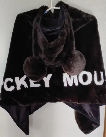 디즈니 리조트 미키 4WAY 담요 퍼 판초