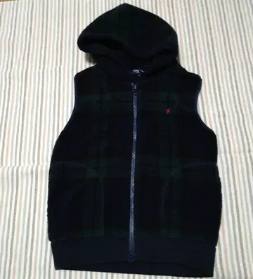 짐플렉스 후드 부착 베스트 네이비 계열 체크