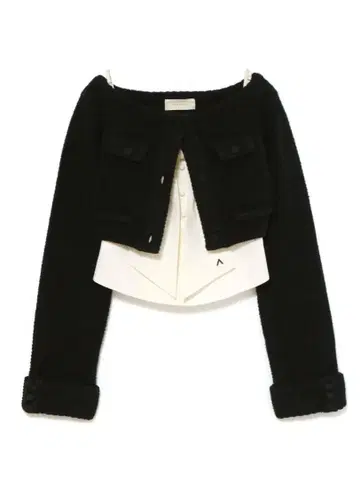 andmary Twiggy tweed ribbon set tops