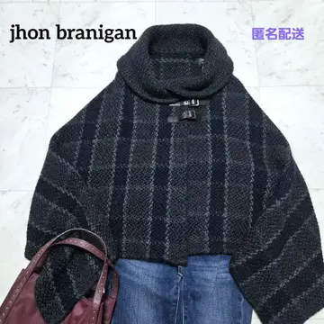[ 새상품급 ] jhon branigan 울 니트 케이프 판초 벨트 여밈