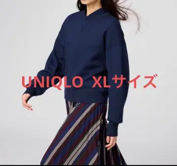 완판템 새상품 [ UNIQLO:C ] 스무스 코튼 크루넥 스웨터 네이비