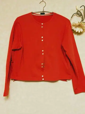 폴스미스 오렌지 버튼 가디건 2L