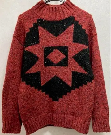 초레어 레어 하이 초레어 레어 넥 니트 스웨터 모크넥 울