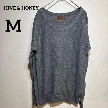 HIVE & HONEY [ M ] 그레이 스웨터 니트 긴팔 디자인 니트