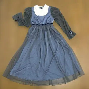 새상품급 메종 드 플뢰르 푸치 로브 카논 시네마에 가는 원피스 블루