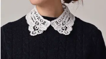 45R45rpm 리본 레이스 탈부착 카라 ( petit )