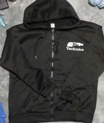 Technics 블랙 후드티 XL