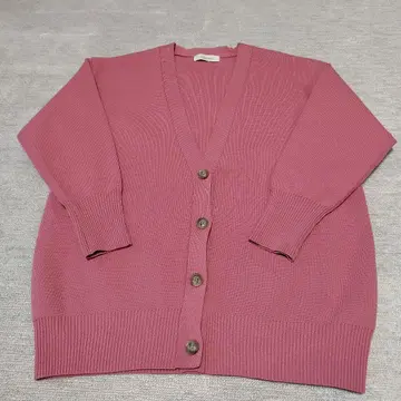 Andemiu* 핑크 V넥 가디건 사이즈 F