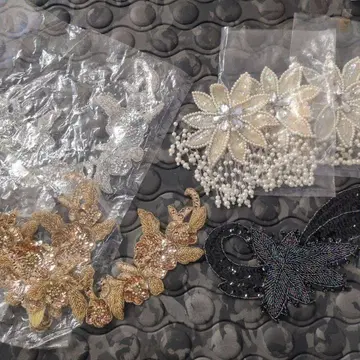 비즈 장식 자수용 모티브 7세트