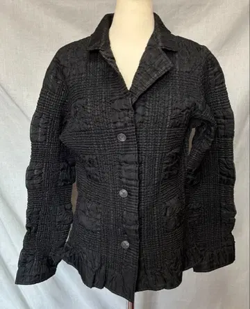 YOSHIKI HISHINUMA 자켓 주름 가공 BLACK