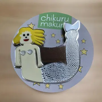 인어와 닭 핀 배지 세트