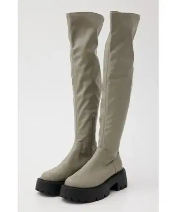 새상품 rienda 트랙스 밑창 니하이 부츠 GREIGE