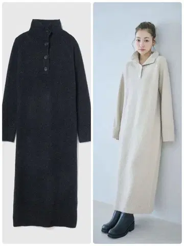 searoomlynn 2way 하이넥 Relax 니트 원피스