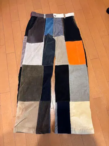 크레이지 패턴 코듀로이 팬츠