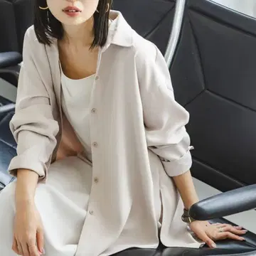 NOBLE 시즌 컬러 플레인 셔츠 베이지