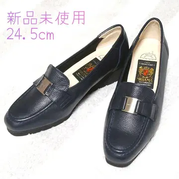 MIHAMA 24.5cm 미사용 새상품 엠보 네이비 로퍼