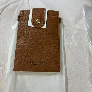 브라운 스마트폰 숄더백 끈 포함