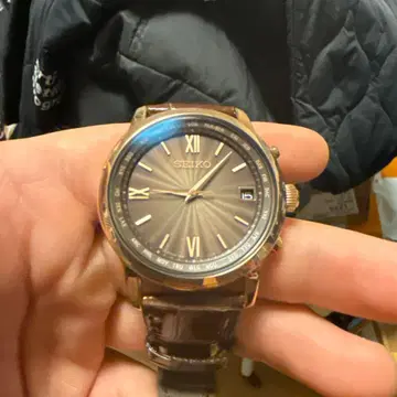 SEIKO SAGZ098 아날로그 손목시계 브라운