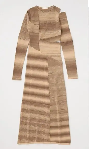 moussy 비대칭 롱 니트 원피스