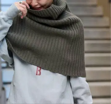 JOURNAL STANDARD 와이드 리브 넥워머 카키