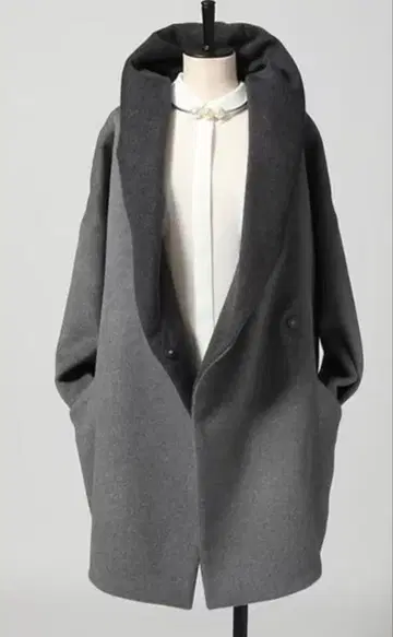 JEANASIS BIG 후드 숄 코트