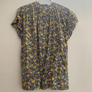 SHIPS Colors 쉽스 컬러즈 레몬 패턴 블라우스 상의 반팔