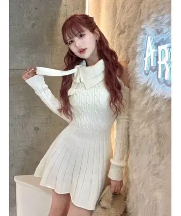 Darich 아메스리 플레어 니트 미니 원피스