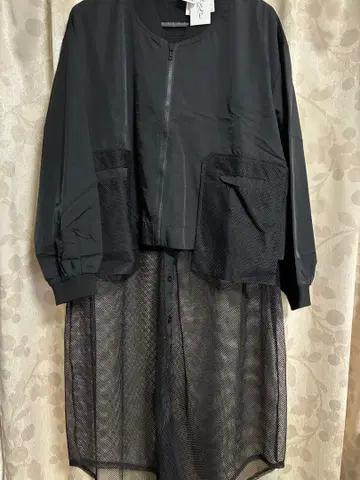 블랙 메쉬 자켓