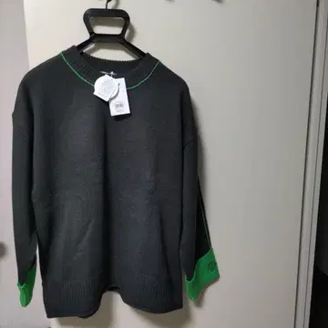 렙심 로고 배색 풀오버 차콜 FREESIZE