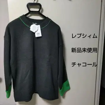 렙심 로고 배색 풀오버 차콜 FREESIZE