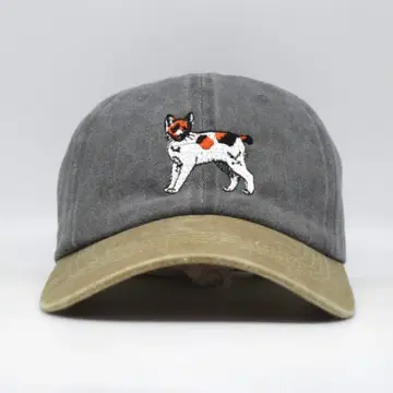 새상품 오리지널 자수 베이스볼 캡 삼색 고양이 고양이 2톤 애니멀