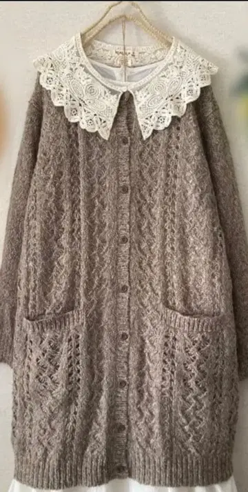 사만사 모스모스 시스루 롱 가디건