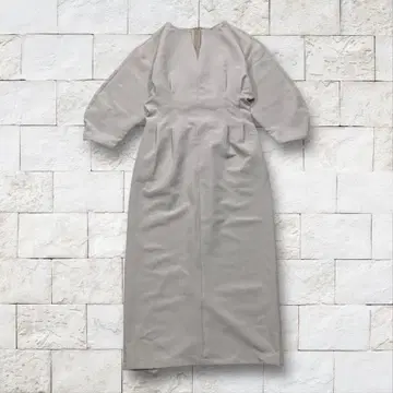 새상품급 ur's 롱 원피스 허리 슬림 그레이 M 입학 졸업식