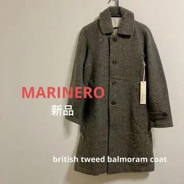 MARINERO 브라운 발모랄 코트