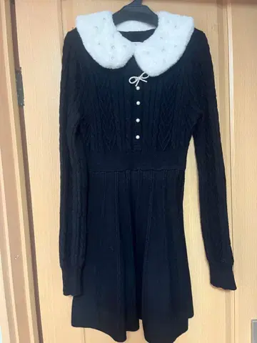 evelyn 니트 원피스 긴팔 블랙