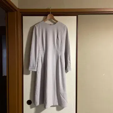 언타이틀 울 100% 긴팔 롱 원피스 라이트 그레이 M
