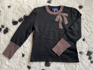 M'S GRACY 리본 무늬 니트 스웨터 40 엠즈그레이시 블랙