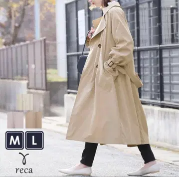 reca 캔디 소매 빅 트렌치코트 M 사이즈