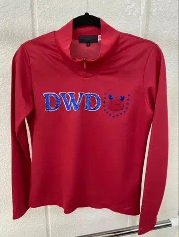 댄스 위드 드래곤 골프 긴팔 상의 자수 빨간색 M