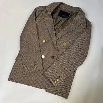 예카 베카 브라운 계열 글렌체크 자켓 38