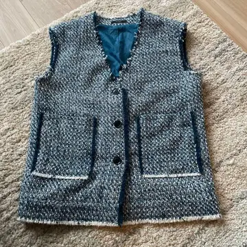 EMODA 에모다 프린지 트위드 베스트