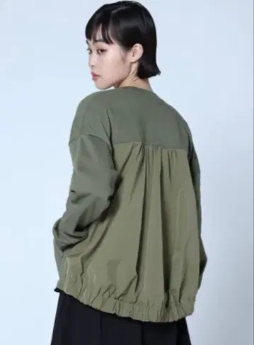 LASUD MILITARY 이소재 절개 블루종